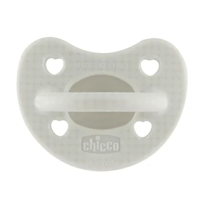 Image de Chicco PhysioForma Gommotto Luxe, Sucette en silicone 2 6 mois, Douce et délicate, Favorise la respiration physiologique le bon développement de bouche, 1 pièce, Neutre