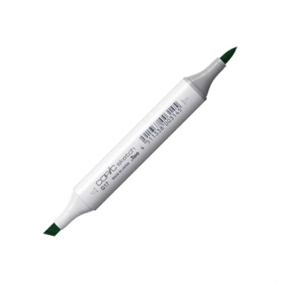 Image de COPIC Sketch G17, Forest Green, Twin Marker avec Une Pointe de Largeur Moyenne et « Brush ».