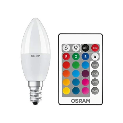 Image de OSRAM Lot de 4 x Ampoule LED Culot: E14 Blanc chaud 2700 K 5,50 W équivalent à 40 Retrofit RGBW avec télécommande