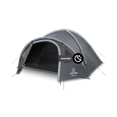 Image de JUSTCAMP Scott Tente Camping 4 Personnes, Igloo, Vestibule, Compartiment de Repos (Sombre)