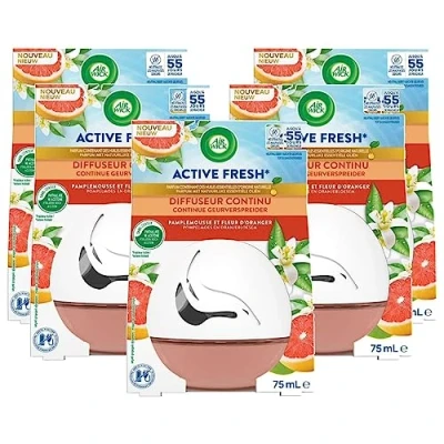 Image de Air Wick Lot de 2 Diffuseurs Continus Active Fresh Pamplemousse Flacon 75 ml