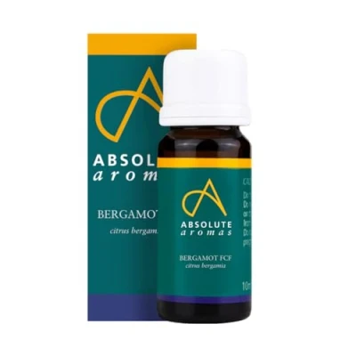 Image de Absolute Aromas Huile Essentielle de Bergamote FCF (Sans FC) 10 ml 100% Pure, Naturelle, Non Diluée et Sans Cruauté envers les Animaux A utiliser avec un Diffuseur ou dans Mélange d&#039;Huiles Essentielles pour Aromathérapie
