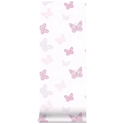 Image de Superfresco Easy Papier peint à coller Motif papillons Rose/lilas et blanc