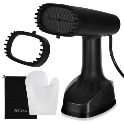 Image de ZEEGMA FRISKEER 2 en 1 Défroisseur Portable pour Vêtements, Fer à Vapeur 1640 W, 380 ml Débit de 25 g/min Chauffage Rapide Toute Sécurité le Tissu Repassage Horizontal et Vertical