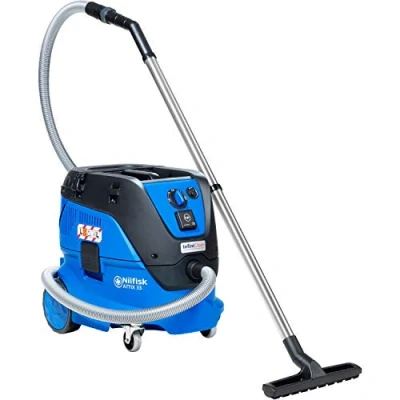 Image de Nilfisk 107412103 Attix Aspirateur Eau de 332L IC Filtre Met Fleece Filterzak Automatique 1400 W 230 V bleu