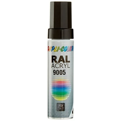 Image de Duplicolor 677236 Stylo de Retouche Peinture à Effet/Fluorescent DS 9005, Noir Pur Mat, 12 ml