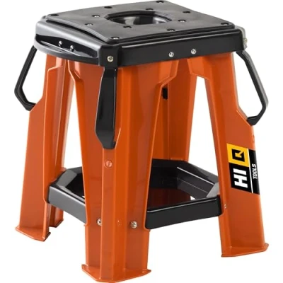 Image de Hi Q Tools Tabouret d&#039;atelier Charge maximale : 200 kg Noir/orange Unisexe Multipurpose, toute l&#039;année