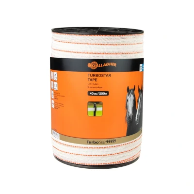 Image de Ruban électrique TurboStar 40 mm Super (blanc, 200 mètres)