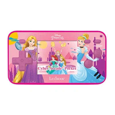 Image de Lexibook JL1895DP Disney&#039;s Princesses Console Portable Cyber Arcade Pocket, 150 Jeux, écran LCD, à Piles, Rose,