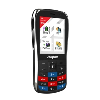 Image de Energizer Mobile Clavier Physique E284S 4G Double Sim (Nano SIM) Garanti 3 Ans Noir/Argent WiFi Débloqué