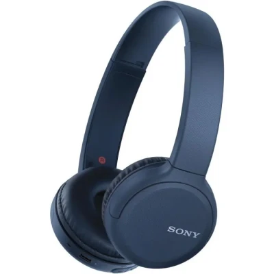 Image de Sony Casque Bluetooth sans fil WH CH510 (son puissant, assistant vocal intégré, charge rapide, autonomie jusqu&#039;à 35 heures, fil) bleu, standard