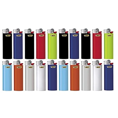 Image de BIC Maxi J26 Lot de 20 briquets à friction neutre avec pierre d&#039;allumage (BIC J26)