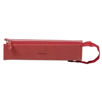 Image de RHODIA 319028C Trousse Plumier rama Nacarat 23 x 5 cm Ouverture à Plat pour Utilisation en tant que Simili Cuir Rangement Stylos, Crayons, Feutres, Petites Fournitures