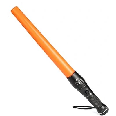 Image de UltraFire Torche 42 cm Baguette de signalisation Signal Traffic Wand Zoomable 980 Lumens 5 Modes Lampe Poche Réglable,Rouge Orange,Avec la Base d&#039;aimant Haute Résistance,A200 Torches Puissantes