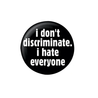 Image de Pyramid International Badge DON’T DISCRIMINATE (Taille unique) (Noir/Blanc)