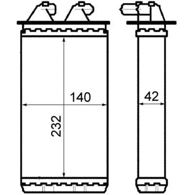 Image de MAHLE ORIGINAL AH 149 000S Radiateur De Chauffage FIAT: Cinquecento, Seicento / 600 3/5 portes, Cinquecento Van portes