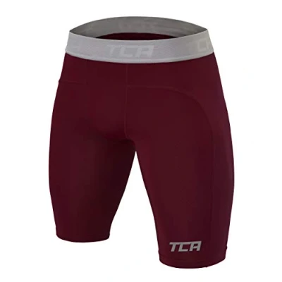 Image de TCA Homme Pro Performance Collant de Compression Short pour Course Cabernet (Rouge), Small