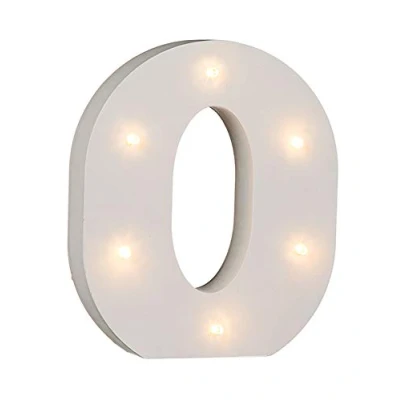 Image de Out of the blue OOTB Lettre O en bois, avec LED