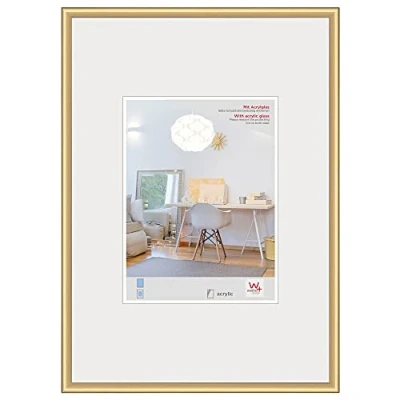 Image de walther design cadre photo doré 50 x 70 cm avec verre d’art, en plastique New Lifestyle KVX070G, Or