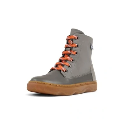 Image de Camper Kiddo Bottines à lacets pour enfants, Taille: 38, Mittelgrau Cuir et textile