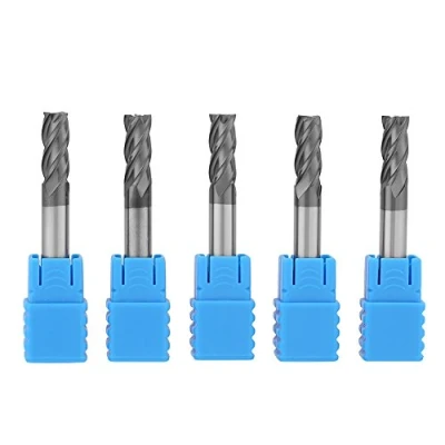 Image de 5pcs Fraise en bout carbure de tungstène à 4 Dents CNC Fraises rotatives Diamètre 6mm x longueur 50mm