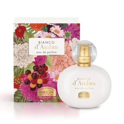 Image de Helan, Collana d&#039;Ambra Parfum Femme et Homme Sensuel, Eau de Longue Durée avec 4 5 Heures Fragrance Parfums Femmes Hommes aux Notes Ambrées Talquées, 50 ml, Made in Italy