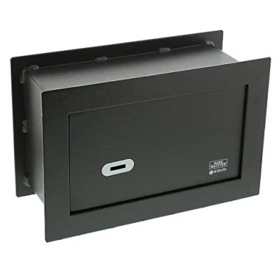 Image de BURG WÄCHTER Coffre fort mural avec clé, Point Safe, Encastrable, pour montage mural, 4,5 l, 9,4 kg, PW 2 S, Noir