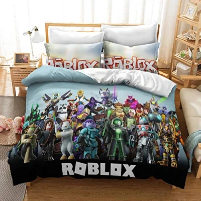 Image de CHAOSE Ensemble De Housse Couette King Bedding Game Roblox en Microfibre 3 Pièces Et 2 Taies d&#039;oreiller (Modèle 06,140x200cm(1.2MBed))