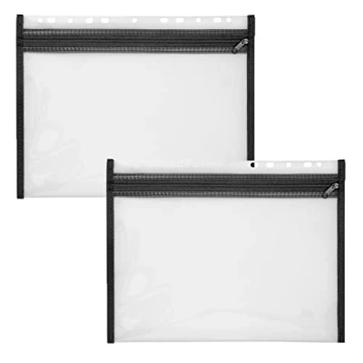 Image de VELOFLEX A435408 pochette porte documents avec fermeture à glissière, 2 pièces, DIN A4, classable, noir, VELOBAG XS, glissière