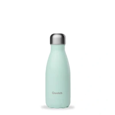 Image de Qwetch Bouteille isotherme Pastel Vert 260ml Gourde Nomade Inox 24h Froid et 12h Chaud Etanche, Sans BPA &amp; Réutilisable pour Sport, Voyage, Bureau