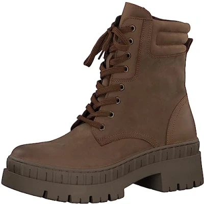 Image de MARCO TOZZI Femme 2 25205 41 Bottes à Lacets, Cognac, 38 EU