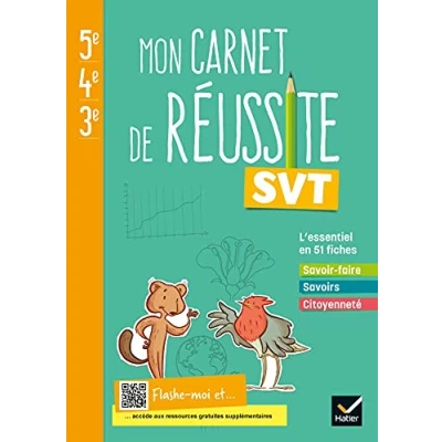 Image de Mon carnet de réussite SVT 5e 4e 3e Ed 2021 Cahier élève Livre d’occasion Correct