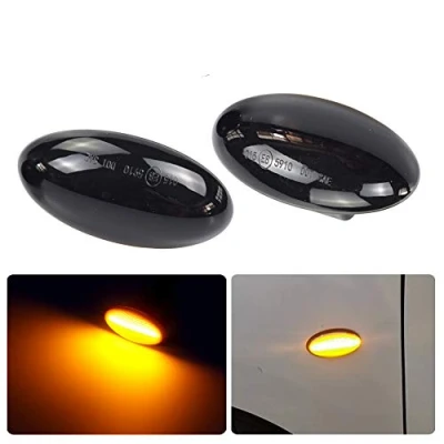 Image de Hacreyatu 2 clignotants latéraux LED dynamiques certifiés P eugeot Expert Partner 107 1007 108 206 301 307 407 607 C itroen C1 C2 C3 C5 C6 Xsara Picasso Berlingo Jumpy