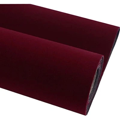 Image de Papier Contact floqué Autocollant en Velours pour tiroir à Bijoux, Loisirs créatifs, Tissu décoller et Coller Noir Doublure Doux 45 x 297,2 cm (Couleur Marron)