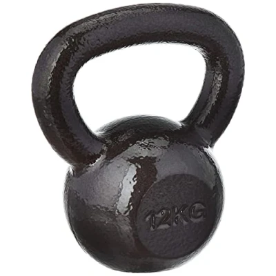 Image de Amazon Basics Kettlebell en fonte 12 kg, Noir