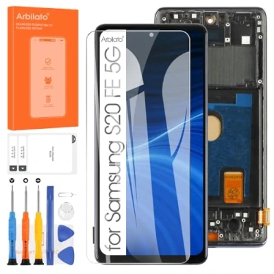 Image de Arbilato Écran LCD pour Samsung Galaxy S20 FE 5G / Replacement Display Numériseur SM G781B G781U G781N Écrantactile Assemblée avec Cadre (Noir)