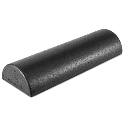 Image de ProsourceFit High Density Foam Rollers 18 inches long. Firm Full Body Athletic Massager for Back Stretching, Yoga, Pilates, Post Workout Trigger Point Release, Black