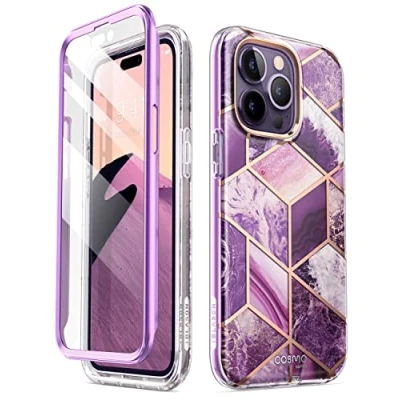 Image de i Blason Coque à Paillettes pour iPhone 14 Pro Max (6,7 Pouces), de Protection 360 degrés [Cosmo] avec Protecteur d&#039;écran édition 2022 (Violet)