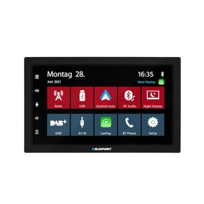 Image de Blaupunkt Oslo 600 DAB, 2 DIN Car Multimedia, écran tactile 7 pouces, CarPlay sans fil, Android Auto, DAB+, Bluetooth, mains libres, USB, entrée caméra de recul, 180 W
