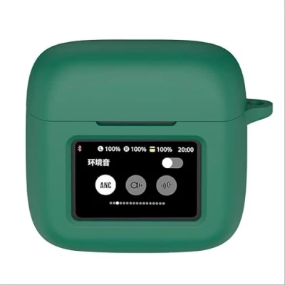 Image de GIOPUEY Étuis Compatible avec JBL Tour Pro 3, Coque Silicone, Poids léger, Antichoc, Portable Vert armée