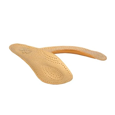 Image de Semelles orthopédiques en cuir 3/4 avec support d&#039;arc longitudinal et transversal, inserts de chaussures pour hommes femmes, boléro Kaps (40 EUR)