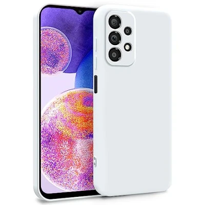 Image de MyGadget Coque pour Samsung Galaxy A23 5G Case TPU Souple &amp; Soft avec Doublure Microfibre Cover Protection Extra Fine Légère Blanc