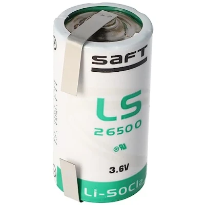 Image de SAFT LS26500 Batterie au lithium Li SOCI2, taille C, avec cosse à souder en forme de U