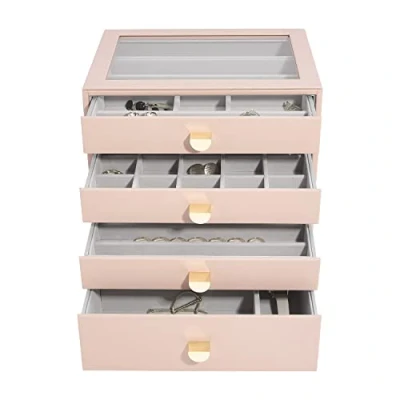 Image de Stackers Blush Classic Jewellery Box Set of 4 (with Drawers)