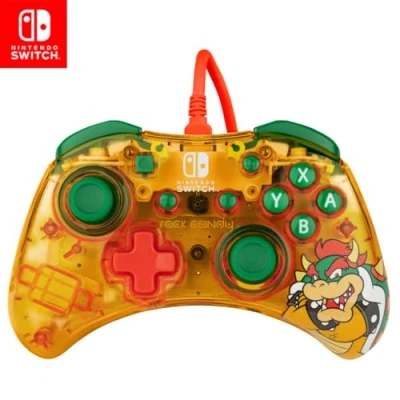 Image de Rock Candy: Lemon Bomb Bowser Vert, Translucide, Jaune USB Manette de jeu Analogique/Numérique Nintendo Switch, Switch Lite, OLED Neuf