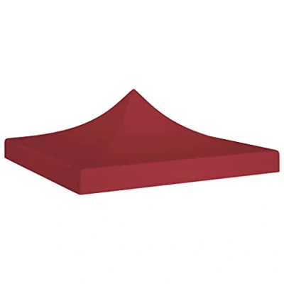 Image de vidaXL Toit de Tente Réception Toile Chapiteau Remplacement Escamotable Pavillon Jardin 3x3 m Bordeaux 270 g/m²