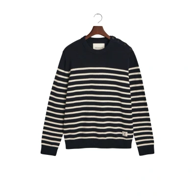 Image de Pull à rayures col rond en coton Gant