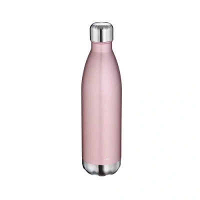 Image de cilio Gourde élégante en acier inoxydable 750 ml Or rose Anti fuite Bouteille isotherme également pour les boissons gazeuses Garde au chaud jusqu&#039;à 18 h et froid 24