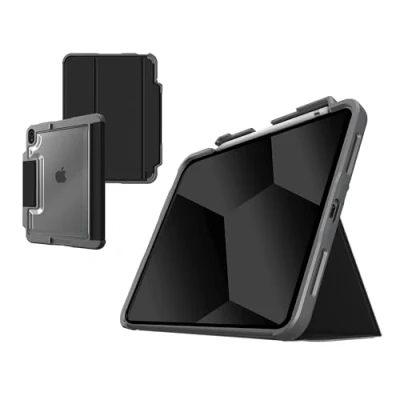 Image de STM Dux Plus Étui de Protection Compatible avec Apple iPad 10,9&quot; A16/10ème génération (2022) Noir (Norme Militaire, Compartiment pour Pencil, Fonction Support, Support Veille/Veille)