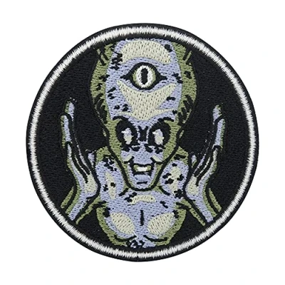 Image de Écusson thermocollant All seeing Alien Patch Ufo à repasser Espace pour l&#039;espace Finally Home